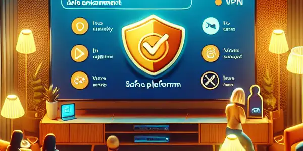 A cozy living room where diverse adults enjoy adult films on various devices, emphasizing safety and privacy.<a href=